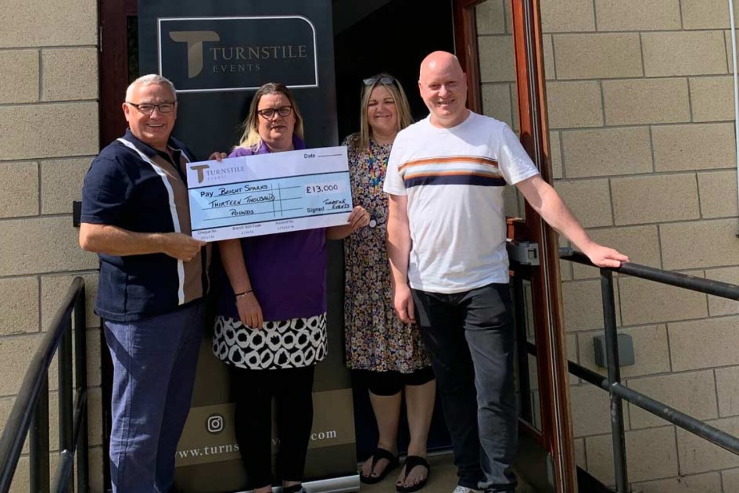 Bright Sparks Kevin Keegan event cheque presentation