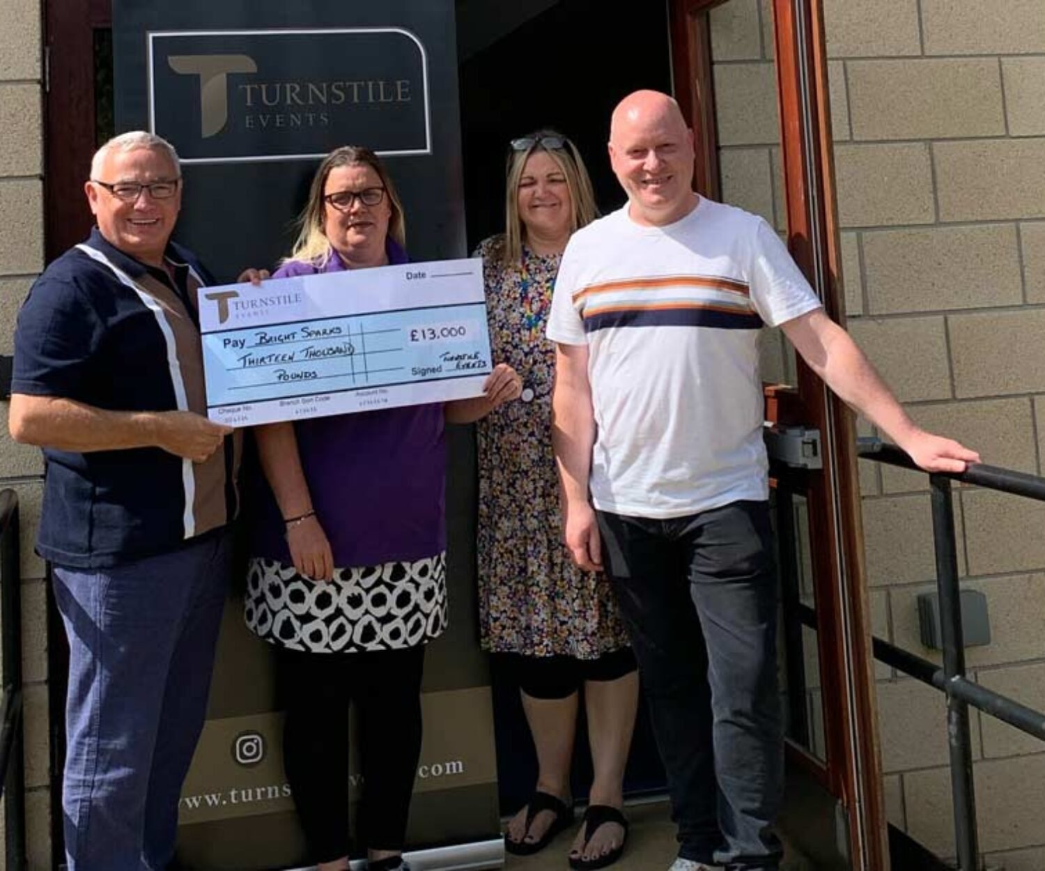 Bright Sparks Kevin Keegan event cheque presentation