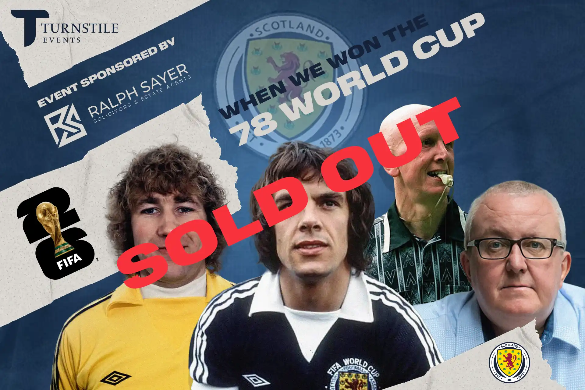 Turnstile Events World Cup 2026 afternoon with Joe Jordan, Alan Rough, John Rowbotham and Tam Cowan Loanhead Miners Sold Out